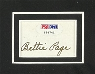Bettie Page Signed Segment w/ Berardinis Giclee in Framed Display (PSA/DNA Sticker)