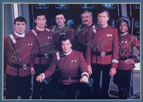 Star Trek Cast Signed Limited Edition Photo in Framed Display w/ Shatner, Nimoy, & 5 Others! (JSA LOA)