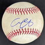 Shohei Ohtani Signed & Game Used OML Baseball from 8-28-2024 Game vs. Diamondbacks - from 42/42 Game :: Ball Pitched to Ohtani 4 Times! (MVP Season & World Series Champ)(PSA & MLB Holo)