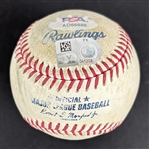 Shohei Ohtani Signed & Game Used OML Baseball from 8-28-2024 Game vs. Diamondbacks - from 42/42 Game :: Ball Pitched to Ohtani 4 Times! (MVP Season & World Series Champ)(PSA & MLB Holo)