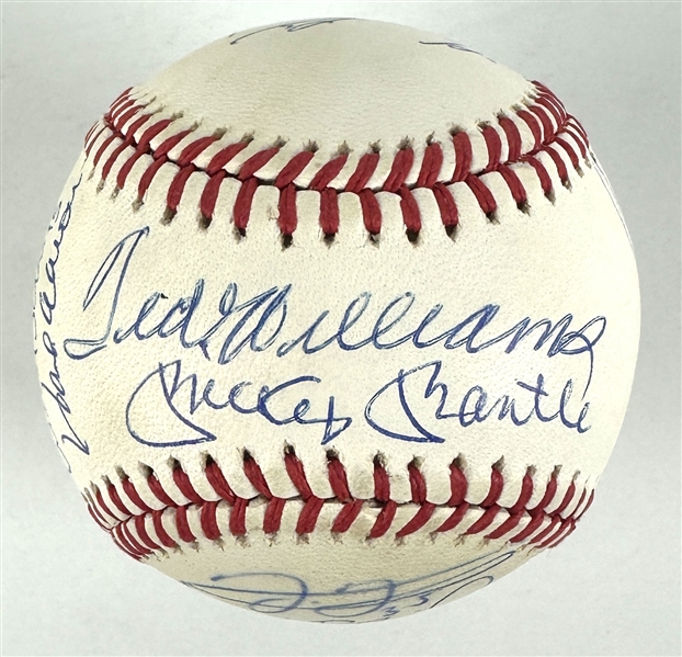 500 Home Run Club Multi-Signed OAL Baseball with Williams, Mantle, Mays, Aaron, etc. (13 sigs)(Beckett/BAS LOA)
