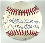 500 Home Run Club Multi-Signed OAL Baseball with Williams, Mantle, Mays, Aaron, etc. (13 sigs)(Beckett/BAS LOA)
