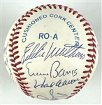 500 Home Run Club Multi-Signed OAL Baseball with Williams, Mantle, Mays, Aaron, etc. (13 sigs)(Beckett/BAS LOA)