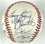 500 Home Run Club Multi-Signed OAL Baseball with Williams, Mantle, Mays, Aaron, etc. (13 sigs)(Beckett/BAS LOA)