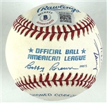 500 Home Run Club Multi-Signed OAL Baseball with Williams, Mantle, Mays, Aaron, etc. (13 sigs)(Beckett/BAS LOA)