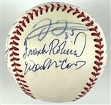 500 Home Run Club Multi-Signed OAL Baseball with Williams, Mantle, Mays, Aaron, etc. (13 sigs)(Beckett/BAS LOA)
