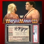 Hulk Hogan Rare & Desirable Signed Original Wrestlemania III Ticket Stub (PSA/DNA Encapsulated)