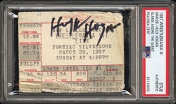 Hulk Hogan Rare & Desirable Signed Original Wrestlemania III Ticket Stub (PSA/DNA Encapsulated)