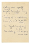 Queen Freddie Mercury 1980s Handwritten Lyrics (TRACKS LTD)