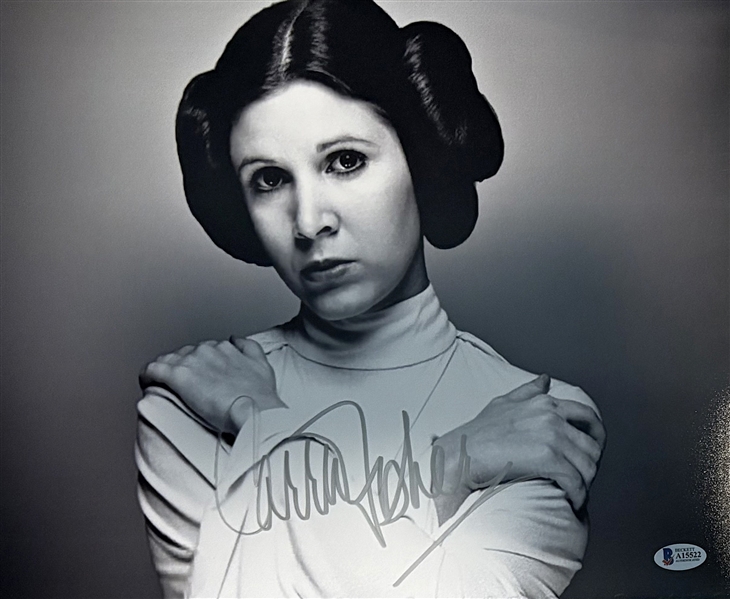 Star Wars: Carrie Fisher Signed 11" x 14" Princess Leia Photograph (Beckett/BAS)