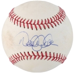 Derek Jeter Signed Game Used OML Selig Baseball (Beckett/BAS)