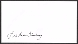 Ruth Bader Ginsburg Signed 3" x 5" Envelope (Third Party Guaranteed)