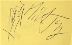 The Rolling Stones: Mick Jagger & Keith Richards c. 1963 Vintage Dual-Signed 3.5" x 5.5" Album Page (Third Party Guaranteed)