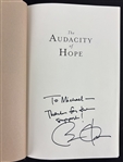 President Barack Obama Signed "The Audacity of Hope" Hardcover Book (Beckett/BAS)