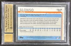 Pete Alonso Signed 2019 Topps Chrome Sapphire Rookie Card w/ Gem Mint 9.5 & 10 Grades! (Beckett/BAS Encapsulated)