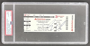 Luka Doncic Signed 2024 Hawks vs. Mavericks Full Game Ticket from Historic 73-Point Game (PSA/DNA Encapsulated)