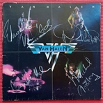 Van Halen RARE Fully Group Signed Vintage Debut Album Cover (JSA LOA)