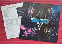 Van Halen RARE Fully Group Signed Vintage Debut Album Cover (JSA LOA)