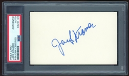 Jack Kramer Signed 3" x 5" Index Card (PSA/DNA Encapsulated)