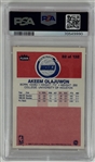 1986 Fleer #82 Hakeem Olajuwon Signed Rookie Card w/ Gem Mint 10 Auto!  (PSA Encapsulated)