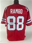 Dawson Rambo Knox #88 Signed Red Buffalo Bills Jersey (JSA Witnessed)