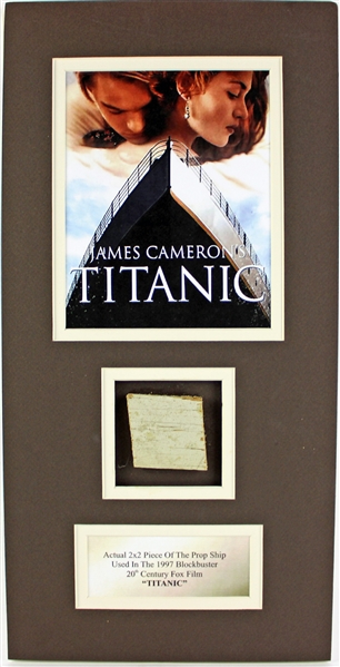 "Titanic" (1997) Prop Ship Relic Matted Display