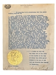 President Franklin D. Roosevelt Signed 1932 Supreme Court Appointment Document (JSA)