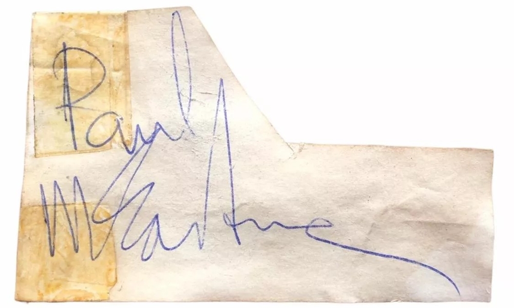 The Beatles: Paul McCartney Vintage Signed 3" x 2.25" Album Page (Third Party Guaranteed)