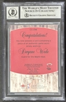 2004-05 Flair Shaquille O'Neal & Dwyane Wade Dual Signed Courting Greatness Patch Card with GEM MINT 10 Autographs (Beckett/BAS Witnessed & Encapsulated) 