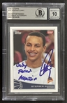 Stephen Curry Signed 2009-10 Topps Rookie Card with RARE "Baby Faced Assassin" Inscription & GEM MINT 10 Autograph! (Beckett/BAS Witnessed & Encapsulated)