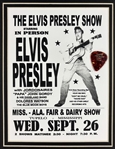 Elvis Presley 1956 Unused Concert Ticket Display - Tupelo, MS - September 26, 1956 (Elvis-A-Rama LOA)