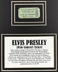Elvis Presley 1956 Unused Concert Ticket Display - Tupelo, MS - September 26, 1956 (Elvis-A-Rama LOA)