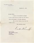 Franklin D. Roosevelt Signed 1935 White House Letter (Third Party Guaranteed)