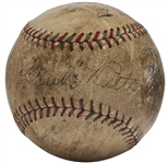 Babe Ruth Significant Game Used & Signed Baseball from 1927 - Hit by Ruth for his 54th Home Run of Historic 60 HR Season! (MEARS & PSA/DNA LOAs)(Letter of Provenance)