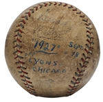 Babe Ruth Significant Game Used & Signed Baseball from 1927 - Hit by Ruth for his 54th Home Run of Historic 60 HR Season! (MEARS & PSA/DNA LOAs)(Letter of Provenance)