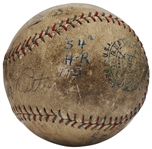 Babe Ruth Significant Game Used & Signed Baseball from 1927 - Hit by Ruth for his 54th Home Run of Historic 60 HR Season! (MEARS & PSA/DNA LOAs)(Letter of Provenance)