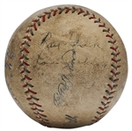 Babe Ruth Significant Game Used & Signed Baseball from 1927 - Hit by Ruth for his 54th Home Run of Historic 60 HR Season! (MEARS & PSA/DNA LOAs)(Letter of Provenance)