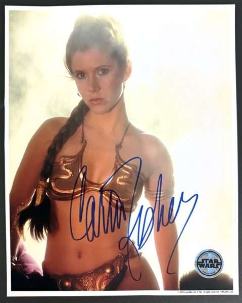 Carrie Fisher Signed Princess Leia 8x10 Photo (Third Party Guaranteed)