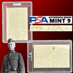 George S. Patton Rare Fully Handwritten Letter to his Mother w/ Mint 9 Auto! (PSA/DNA Encapsulated)