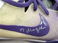 Kobe Bryant Game-Used, Photo-Matched, Signed & Inscribed Nike Kobe VII Sneakers :: Worn 12-2-2012 vs. Orlando for 34-Point Performance! (Sports Investors & Beckett/BAS LOAs)
