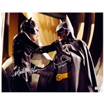 Batman Returns: Michael Keaton & Michelle Pfeiffer RARE Dual Signed 11" x 14" Color Photo (Celebrity Authentics)