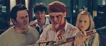 Shaun of the Dead: Simon Pegg & Nick Frost Dual Signed & Inscribed Prop Winchester Shotgun (Official Pix)
