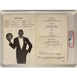 Michael Jordan Signed 1985 Rookie Of The Year IBM Club Dinner Brochure 1 of 1 w/ Auto Grade 8 (PSA/DNA LOA)
