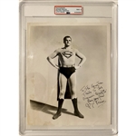 George Reeves Signed Superman Photo w/ Mint 9 Auto! (PSA/DNA Encapsulated)