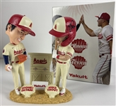 Mike Trout Signed LA Angels 2023 Bobblehead Alongside Shohei Ohtani (PSA/DNA)