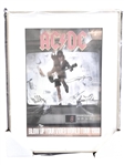 AC/DC: Group Signed 1988 World Tour Poster in Framed Display (JSA LOA)