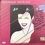 Duran Duran: Album Model Marcie Hunt Signed "Rio" Album Cover (Letter of Provenance)(PSA/DNA)