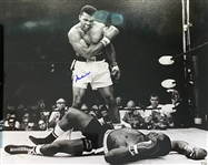 Muhammad Ali Signed Over-Liston 16" x 20" Black & White Photograph (Online Authentics & Steiner Sports)
