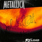 Metallica Group Signed "Reload" Album Cover (4 Sigs)(Beckett/BAS LOA)(Grad Collection)