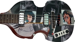 Beatles: Paul McCartney Signed Left-Handed Custom Graphic Hofner Bass Guitar (ACOA)